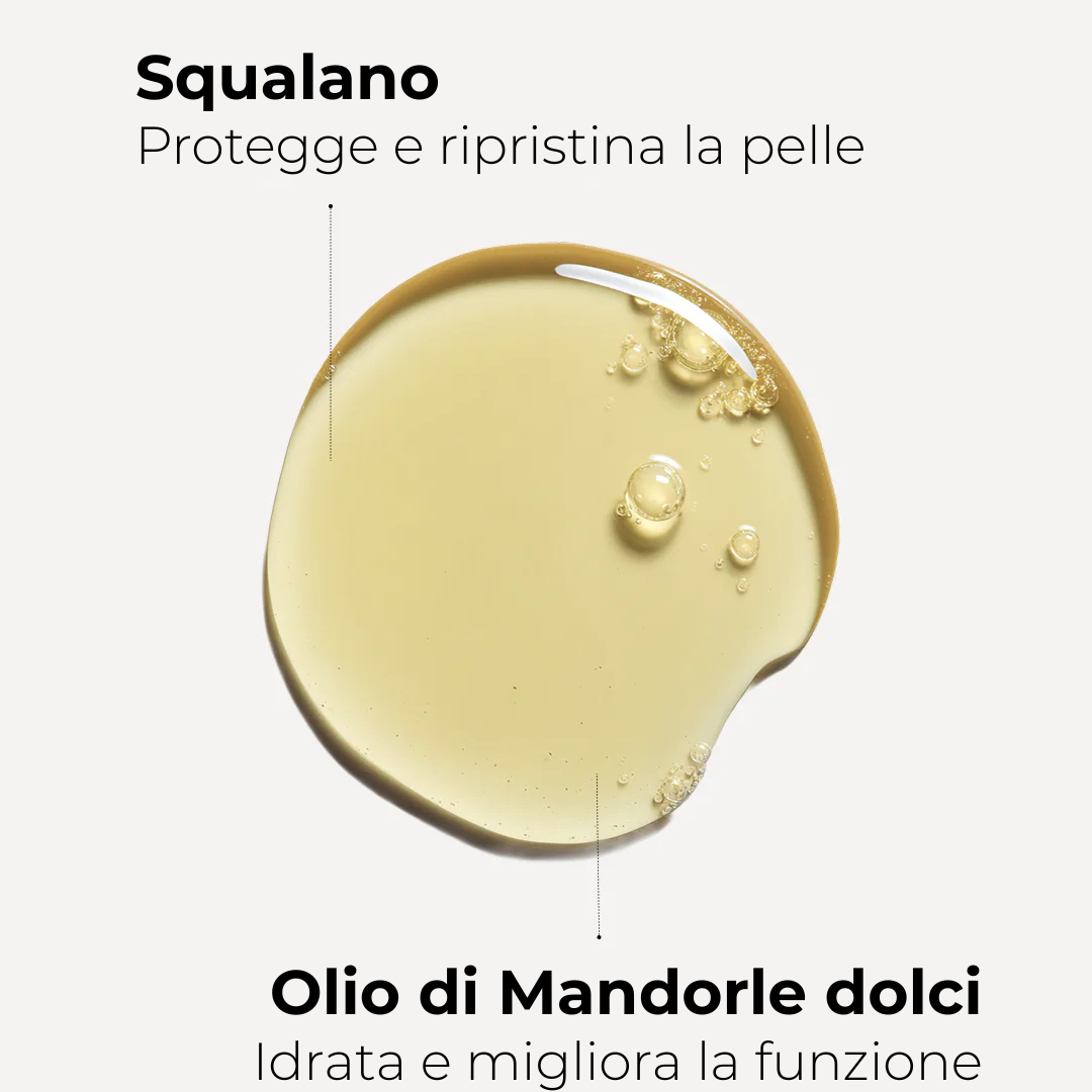 texture olio detergente struccante viso
