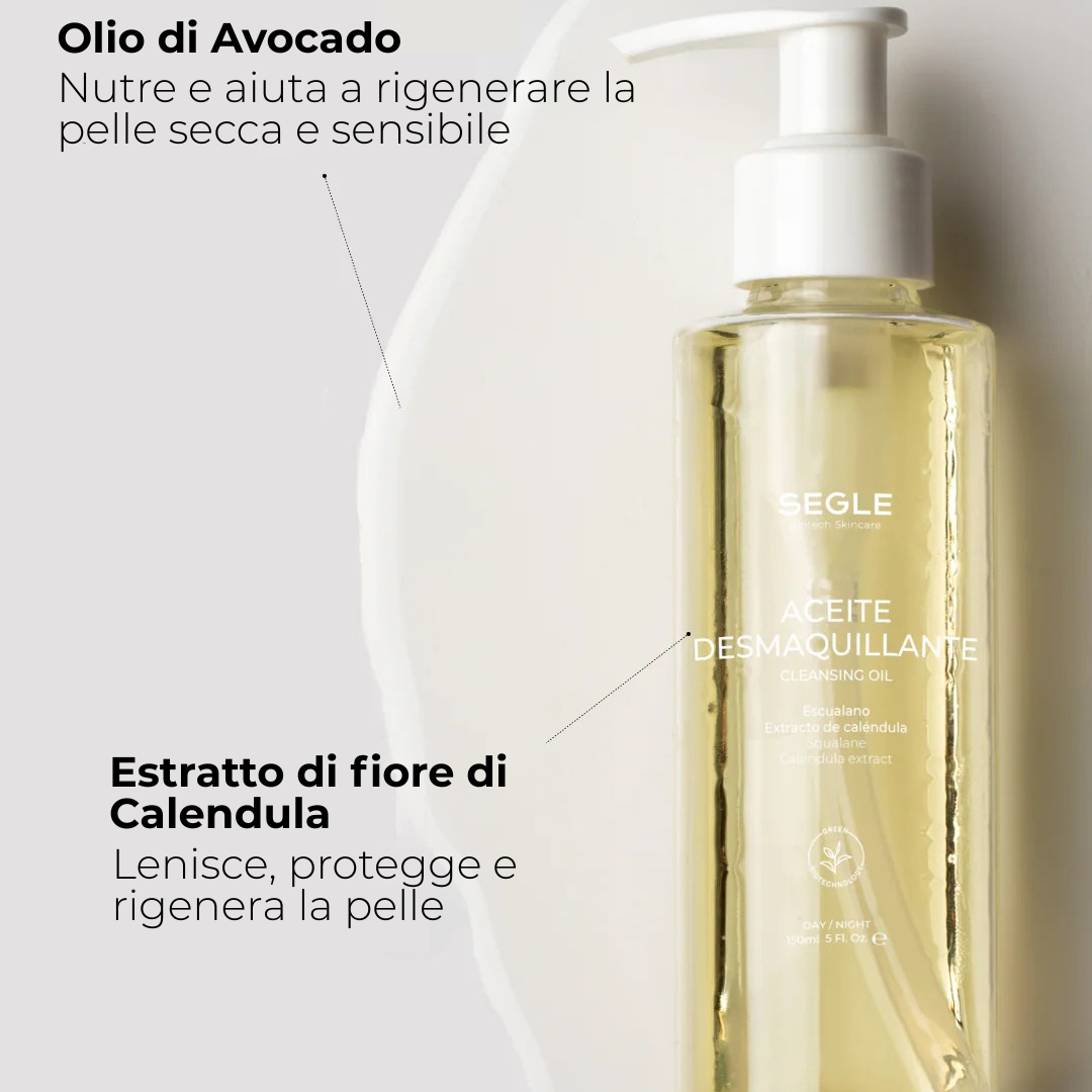 olio detergente con squalano e oli nutrienti